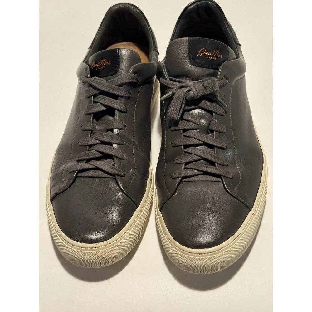 Good Man Brand Edge Sneaker 12 Gray Lace Up Made in Italy Leather